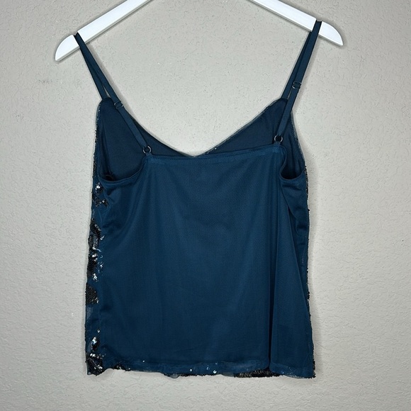 NWT WHBM Blue Sequin Flower Cami Size Small - Picture 7 of 11